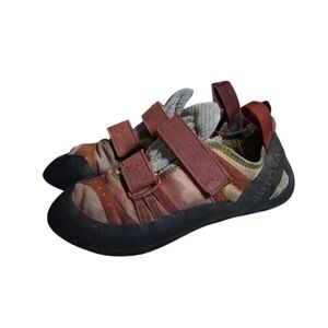 Butora Climbing Shoes Red Black Strap Hook & Loop US Size 8 EU 41